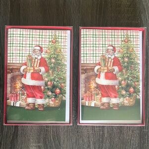 Festive Santa Holiday Cards